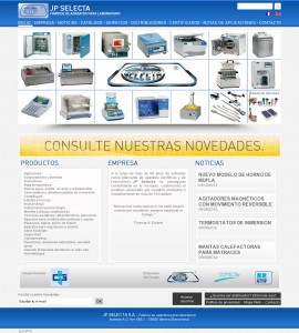 programación de web corporativa jp selecta por agencia de publicidad industrial aspid asd